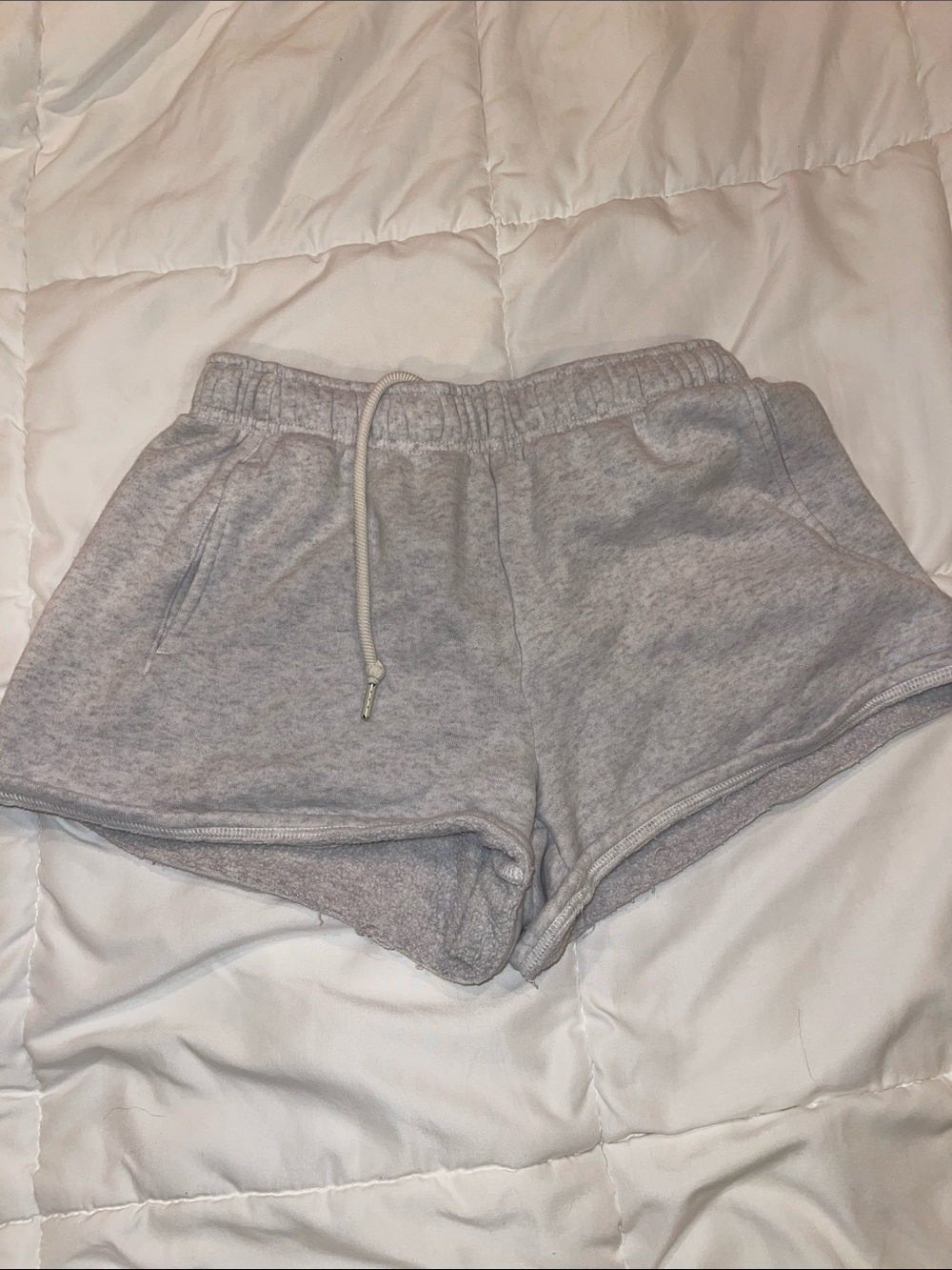 aerie Light Gray Fleece Athletic Shorts